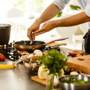 a person cooking