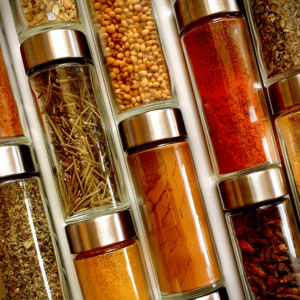 spices in rack